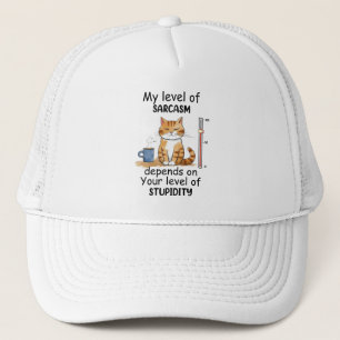 Sarcastic Cat - Funny Orange Art Truckerkappe