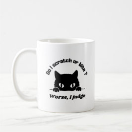 Sarcastic Cat. Wütende Katze. Katze zu urteilen. F Kaffeetasse