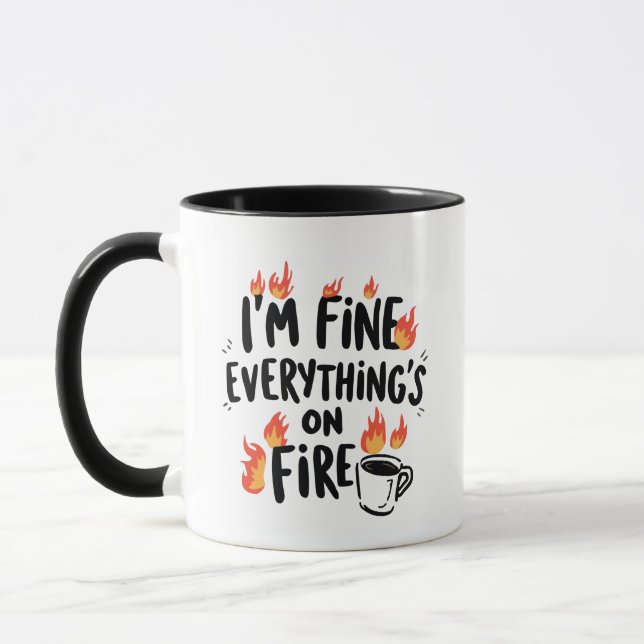 Sarcastic Chaos and Coffee Quote Tasse (Links)