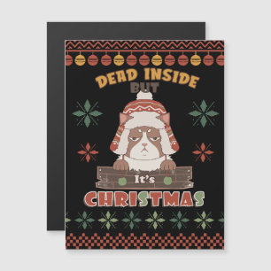 Sarcastic Christmas Dog - Ugly Sweater Inspiriert Magnetkarte