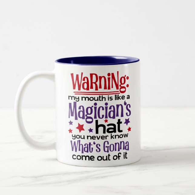 Sarcastic Coffee Quote Zweifarbige Tasse (Links)