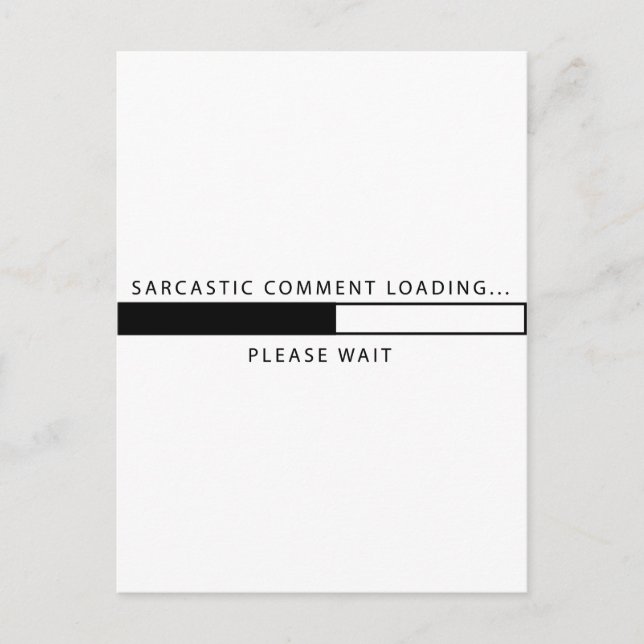 Sarcastic Commit Loading Postkarte (Vorderseite)