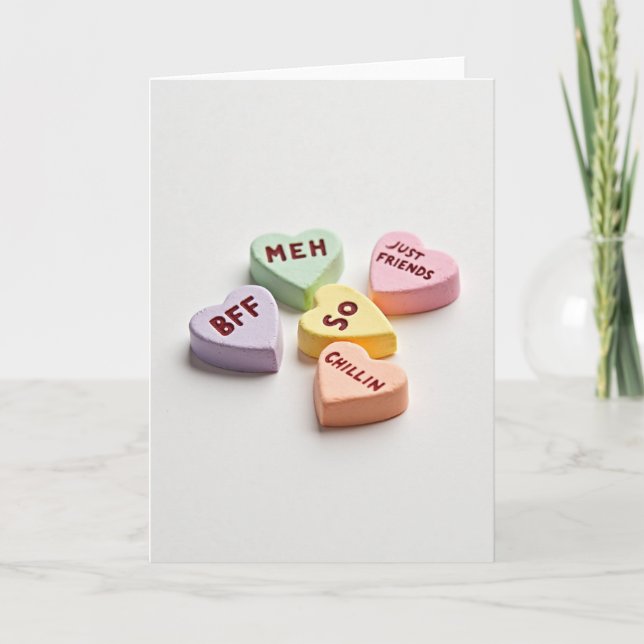 Sarcastic Conversation Hearts Card Karte (Vorderseite)