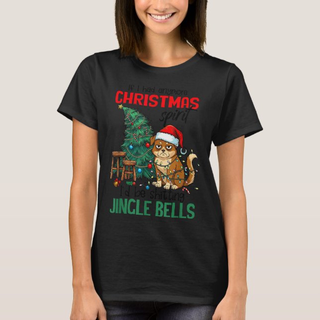 Sarcastic Dog Christmas Srit Ting Jingle Bells Hum T-Shirt (Vorderseite)