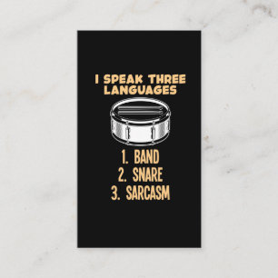 Sarcastic Drummer Spaß Schlagzeug Drumming Visitenkarte