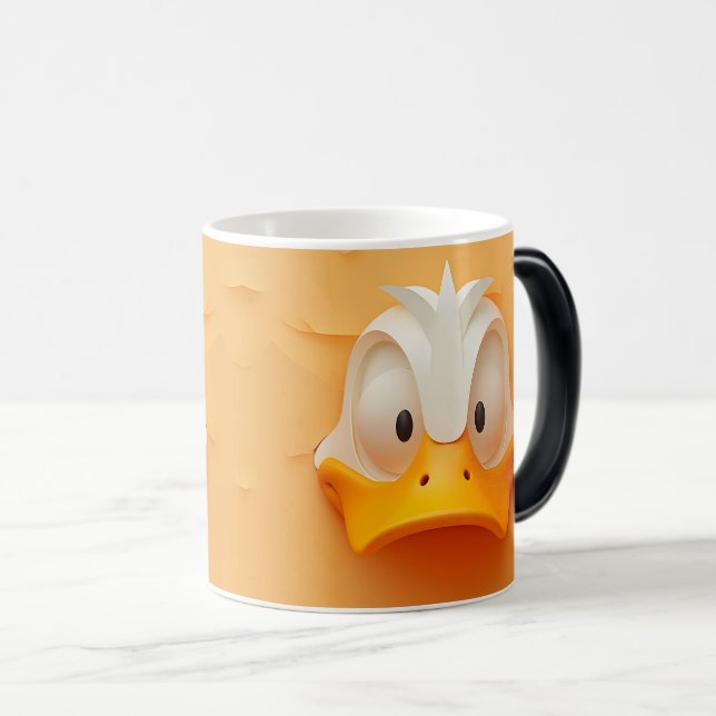 Sarcastic Duck Face 3D Verwandlungstasse (VorderseiteRechts)