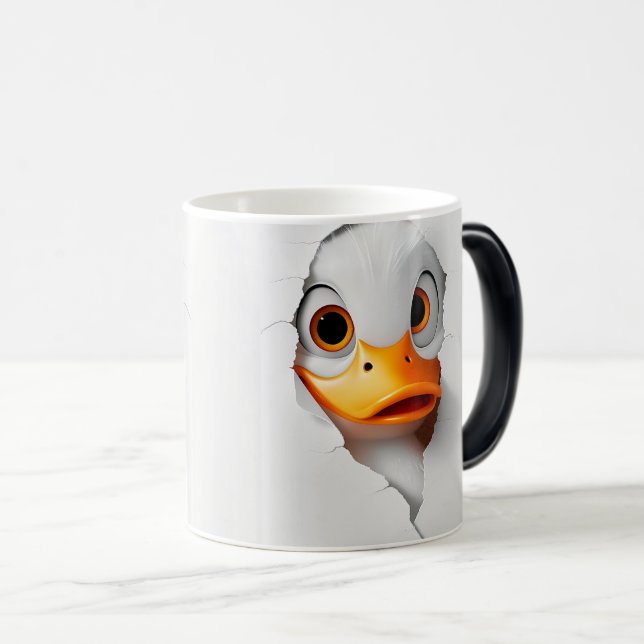 Sarcastic Duck Face 3D Verwandlungstasse (VorderseiteRechts)
