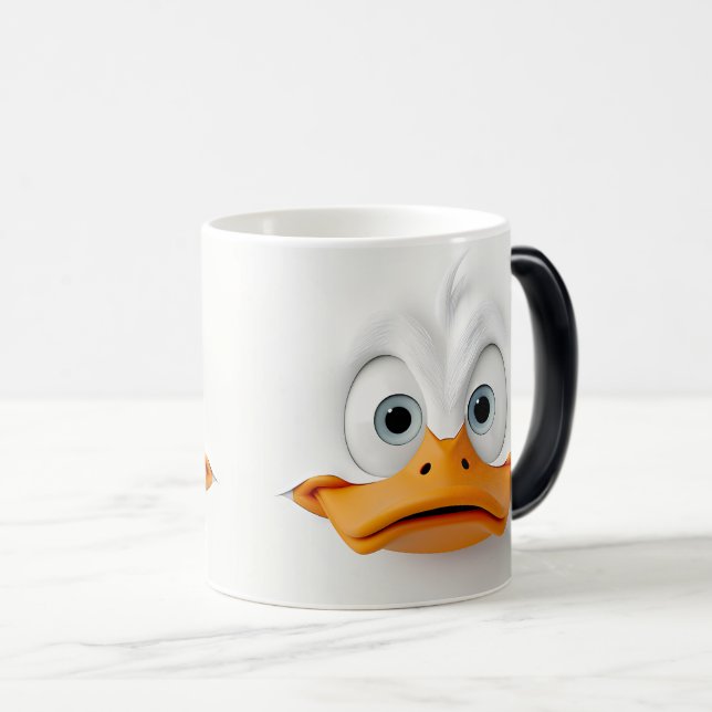 Sarcastic Duck Face 3D Verwandlungstasse (VorderseiteRechts)