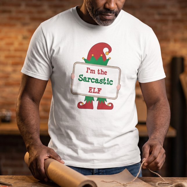 Sarcastic Elf | Funny Elf T - Shirt Template (Von Creator hochgeladen)