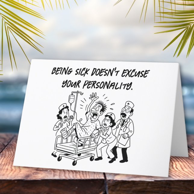 Sarcastic Erholung Warning Funny Get Well Karte (Von Creator hochgeladen)