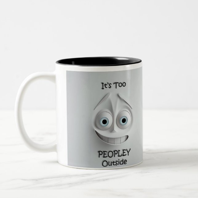 Sarcastic Face 3D-Tasse Zweifarbige Tasse (Links)