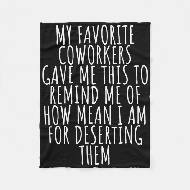 Sarcastic Farewell - Coworkers Leaving For New Job Fleecedecke (Vorderseite)