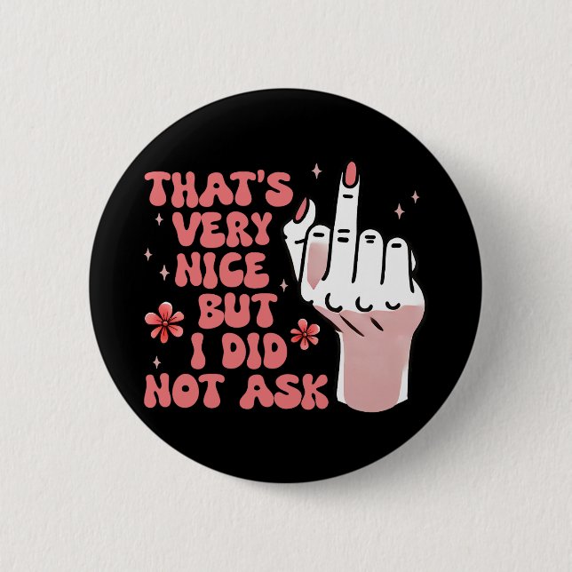 Sarcastic Feminist Button (Vorderseite)