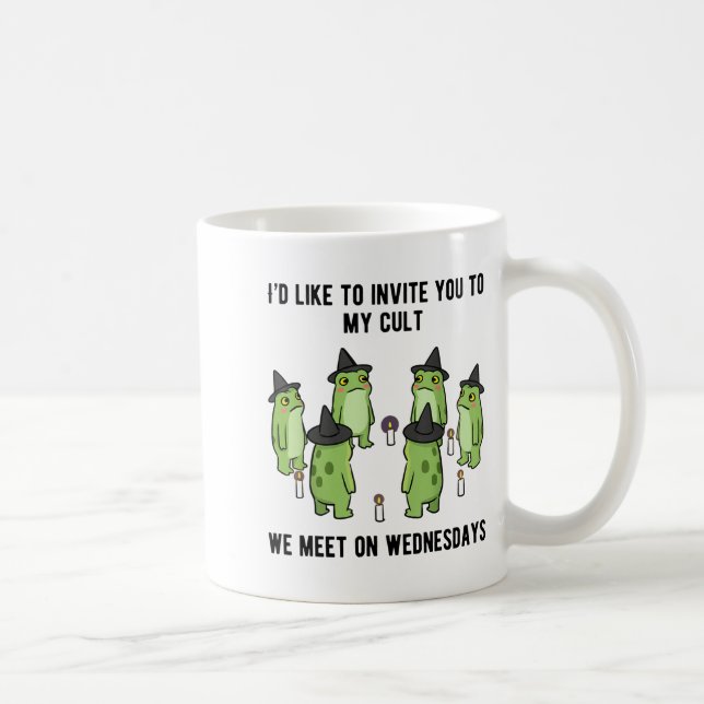 Sarcastic Frog Meme Funny Amphibian Cult Men And W Kaffeetasse (Rechts)