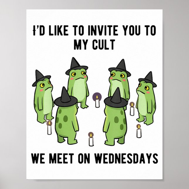 Sarcastic Frog Meme Funny Amphibian Cult Men And W Poster (Vorne)