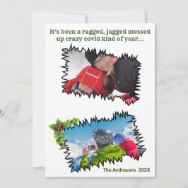 Sarcastic Fun Christmas Ragged Jagged Covid Foto Feiertagskarte