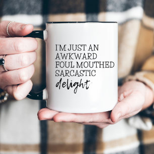 Sarcastic Funny Handgeschriebene Bold Typografie Zweifarbige Tasse