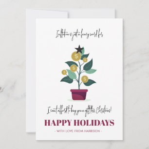 Sarcastic Funny Inflation 2022 Weihnachtskarte Karte