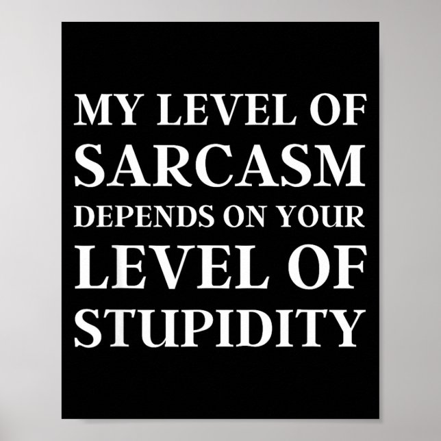 Sarcastic Humor, My Level Of Sarcasm, Funny Sarcas Poster (Vorne)