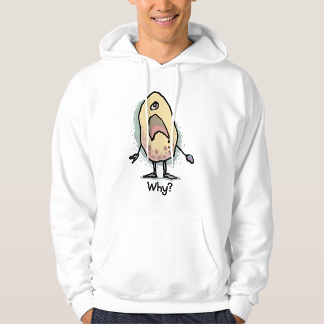 Sarcastic Humor Why? Artwork - Trendy Design Hoodie (Vorderseite)