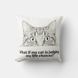 Sarcastic Judging Cat Tee | Geschenk für Katzenmüt Kissen