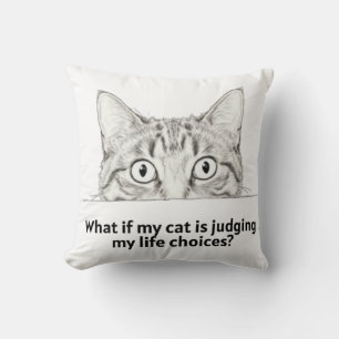 Sarcastic Judging Cat Tee Geschenk für Katzenmüt Kissen