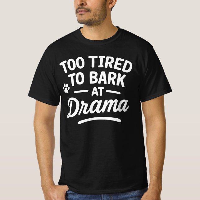 Sarcastic Lazy Dog Chill Mood Art T-Shirt (Vorderseite)