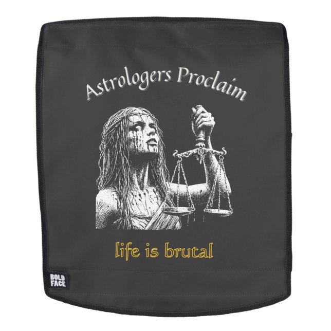 Sarcastic Libra Horoskop - Das Leben ist brutal Rucksack (Abnehmbare Front)