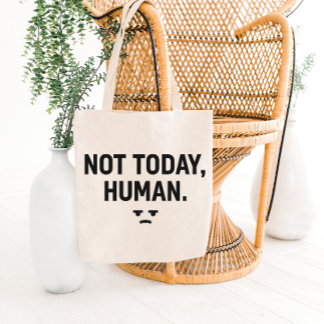 Sarcastic Minimalist Quote Tote Bag Design