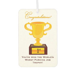 Sarcastic Parking Trophy Air Freshener Autolufterfrischer