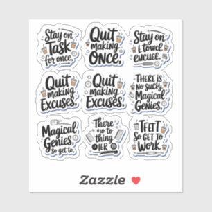 "Sarcastic Productivity Snark Pack" Aufkleber