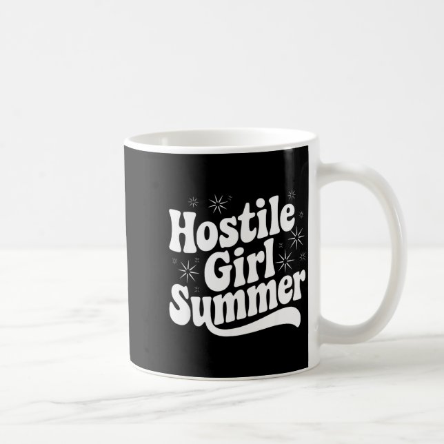 Sarcastic Quote Retro Saying Hostile Girl Summer B Kaffeetasse (Rechts)
