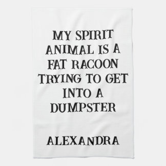 Sarcastic Racoon Funny Animal Lover Custom Humor Geschirrtuch