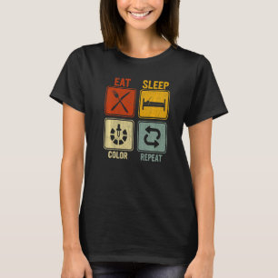 Sarcastic Retro für Männer Frauen essen schlafend T-Shirt