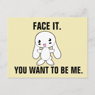 SARCASTIC RUDE FUNNY BUNNY POSTCARDS POSTKARTE
