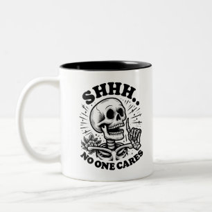 Sarcastic Skeleton Funny Coffee Zweifarbige Tasse