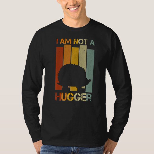 Sarcastic Sprichwort Ich bin kein Hugger Graphic V T-Shirt (Vorderseite)