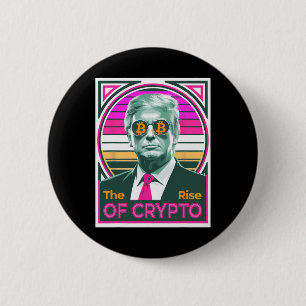 Sarcastic Trump der Aufstieg von Crypto Bitcoin Ki Button