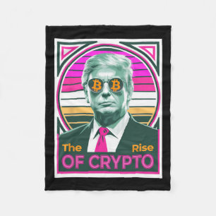 Sarcastic Trump der Aufstieg von Crypto Bitcoin Ki Fleecedecke