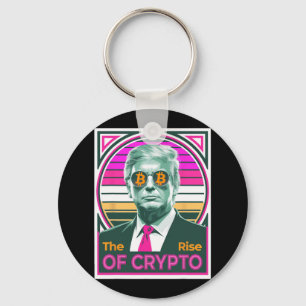 Sarcastic Trump der Aufstieg von Crypto Bitcoin Ki Schlüsselanhänger