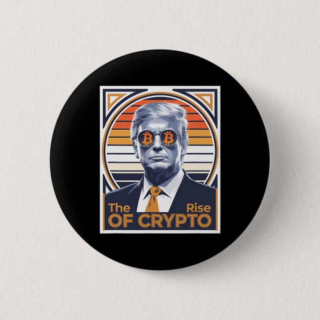 Sarcastic Trump der Aufstieg von Crypto Bitcoin Mi Button (Vorderseite)