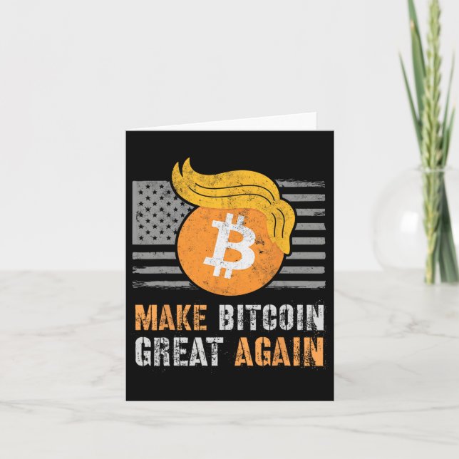 Sarcastic Trump macht Bitcoin wieder zum großen Sp Karte (Vorderseite)