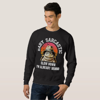Sarcastic Turtle Retro Sunset Graphic Sweatshirt