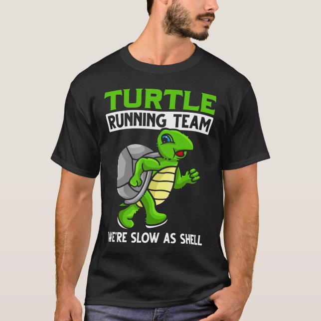 Sarcastic Turtle Slow Running Marathon Team T-Shirt (Vorderseite)
