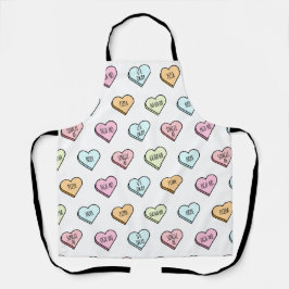 Sarcastic Valentine's Candy Heart Pattern Schürze