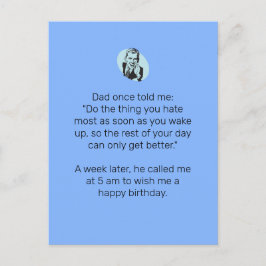 Sarcastic Vater Joke for Happy Birthday Postkarte