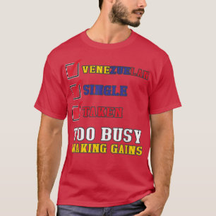 Sarcastic Venezuelan Gym Funny Venezuela Flag T-Shirt