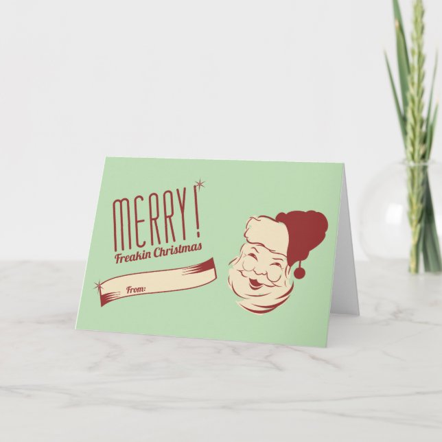 Sarcastic Weihnachtskarte (innen leer) Feiertagskarte (Vorderseite)