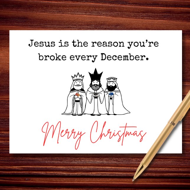 Sarcastic Wise Men Kreditkarte Weihnachten (Every Christmas I’m like “Jesus, take the wheel”
because Capital One already took everything else. )