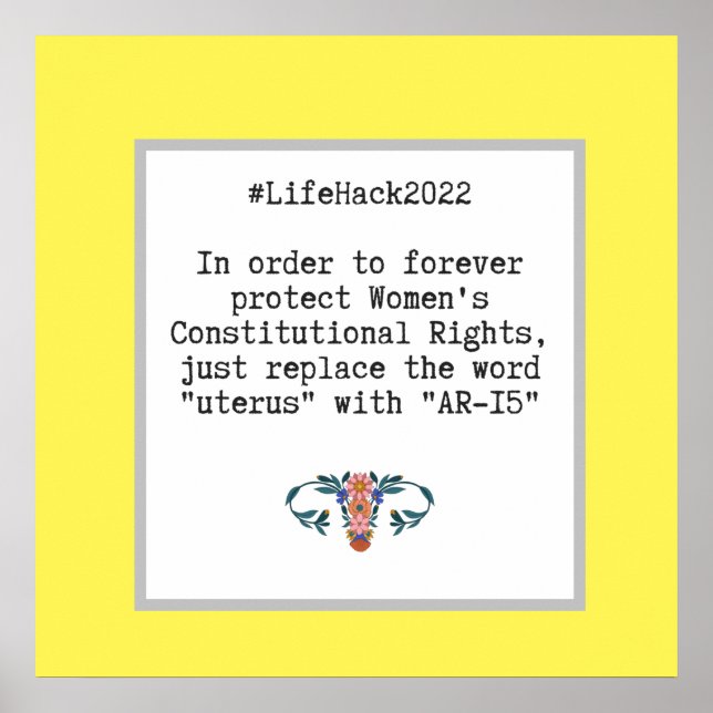 Sarcastic Zitat Frauenverfassungsrechte Poster (Vorne)